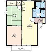 フォーレス チェリーヒルズ 5番館201の間取り