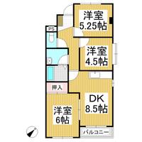 長瀬ロイヤルレジデンスB棟201の間取り