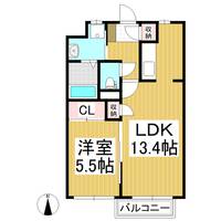 長野県北佐久郡御代田町草越の賃貸アパートの間取り