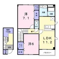 メゾンドべルビューAの間取り