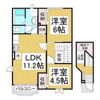 アンソレイエA201の間取り