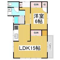 女鳥羽2丁目丸山アパート2Fの間取り