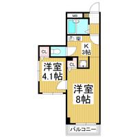 センターイン伊勢町608の間取り
