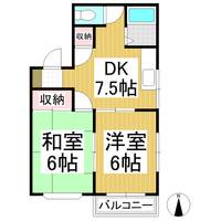 長野県東御市滋野の賃貸アパートの間取り