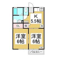 ラ・メゾンひまわり202の間取り