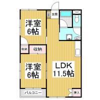 コーポ大上手105の間取り