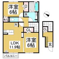 セジュール八幡イーストの間取り