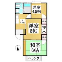 ガーデンハイツちくまB102の間取り
