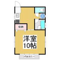 南立澤アパート 西棟1Fの間取り