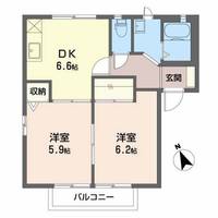ディアス瓜田B201の間取り