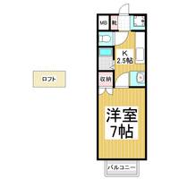 メープルハイツ梨の木B303の間取り