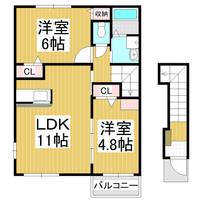 メゾンせんろく204の間取り
