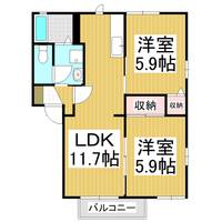 フレグランスたけくらC棟102の間取り