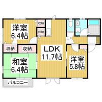 エントピアIKEDA A棟の間取り