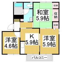 フレグランス 河原口 A棟の間取り