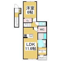 カーサメヌエット Aの間取り