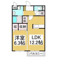 ラ ポール 松澤 Aの間取り
