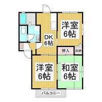 レイクサイド諏訪B201の間取り