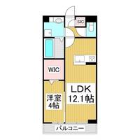 コンフォーティア中洲Ⅱ B棟102の間取り