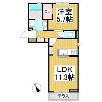 トリシア横町WESTの間取り
