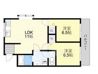 大阪府豊中市玉井町1丁目の賃貸マンションの間取り