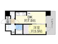 大阪府吹田市芳野町の賃貸マンションの間取り