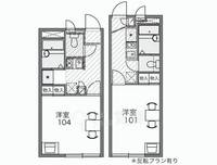 大阪府豊中市二葉町2丁目の賃貸アパートの間取り
