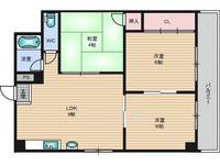 大阪府大阪市東淀川区豊新3丁目の賃貸マンションの間取り