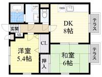大阪府大阪市東淀川区大道南2丁目の賃貸アパートの間取り