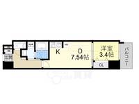 大阪府吹田市南金田2丁目の賃貸マンションの間取り