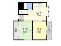 大阪府吹田市南正雀4丁目の賃貸マンションの間取り