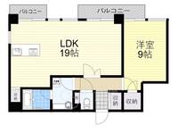 大阪府吹田市江坂町1丁目(マンション)の賃貸物件の間取り
