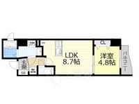 大阪府吹田市垂水町3丁目の賃貸マンションの間取り