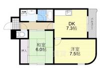 大阪府大阪市西淀川区姫里1丁目の賃貸マンションの間取り