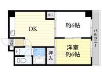 大阪府大阪市東淀川区大桐2丁目(マンション)の賃貸物件の間取り
