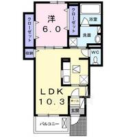 大阪府摂津市鳥飼西2丁目の賃貸アパートの間取り