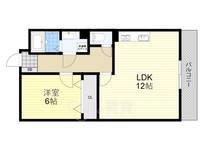 大阪府茨木市双葉町の賃貸マンションの間取り
