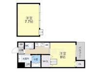 大阪府大阪市北区錦町の賃貸マンションの間取り