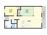 大阪府茨木市西太田町の賃貸マンションの間取り