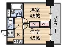 大阪府大阪市淀川区木川東4丁目の賃貸マンションの間取り