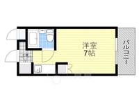 大阪府吹田市千里山竹園1丁目の賃貸マンションの間取り