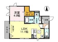 大阪府茨木市竹橋町の賃貸アパートの間取り