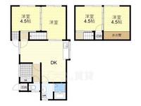 大阪府豊中市螢池北町2丁目(一戸建)の賃貸物件の間取り