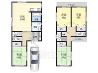 大阪府豊中市原田元町1丁目(一戸建)の賃貸物件の間取り