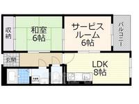 大阪府摂津市千里丘東4丁目の賃貸マンションの間取り
