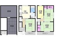 大阪府大阪市西淀川区御幣島6丁目(一戸建)の賃貸物件-の間取り
