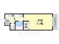 大阪府高石市西取石1丁目の賃貸マンションの間取り