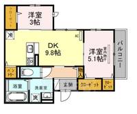 コンフォール甲子園口の間取り