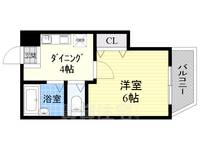 大阪府大阪市都島区中野町1丁目の賃貸マンションの間取り