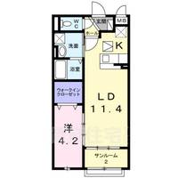 兵庫県尼崎市上坂部3丁目の賃貸アパートの間取り